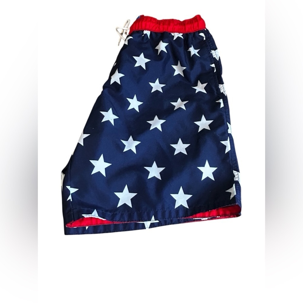 Ocean Pacific Dream Wave USA Star Swim Trunks Mens L Patriotic Board Shorts - Picture 3 of 9